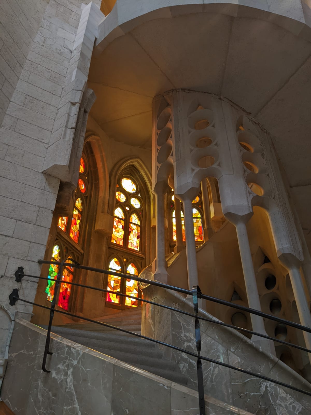 A picture of the light play in the Sagrada Familia